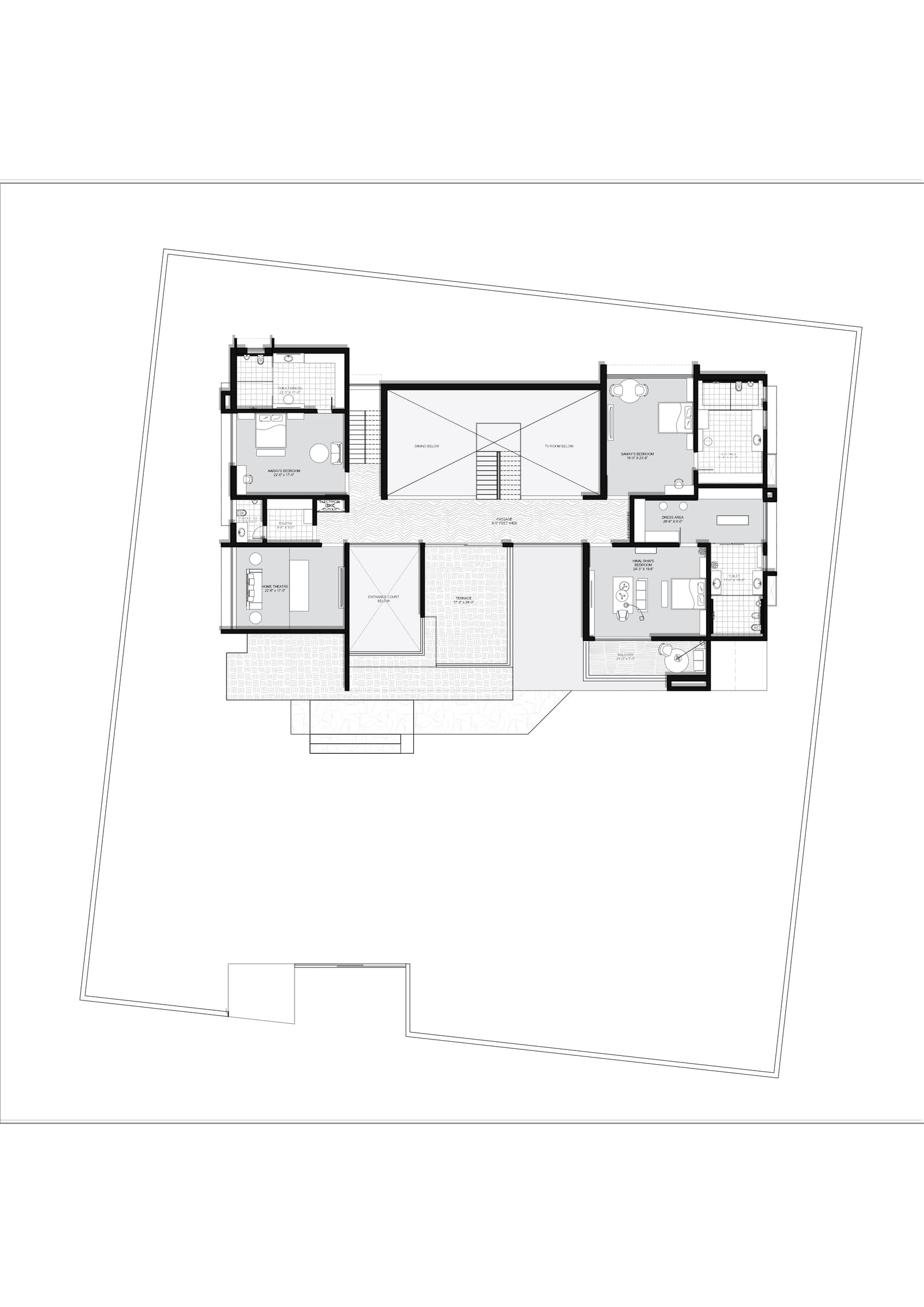 Kameshwar Omkar Residence — 3  first floor plan