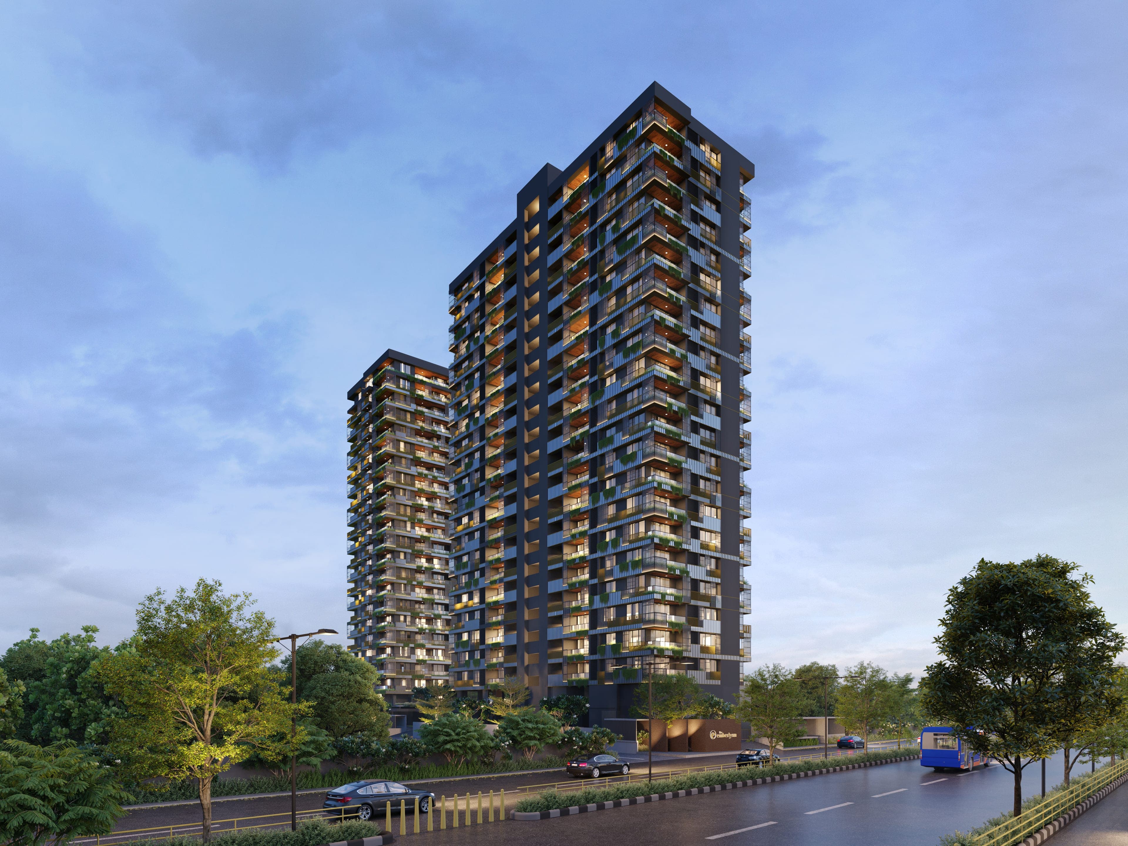The Emberlynn — exterior dusk 01
