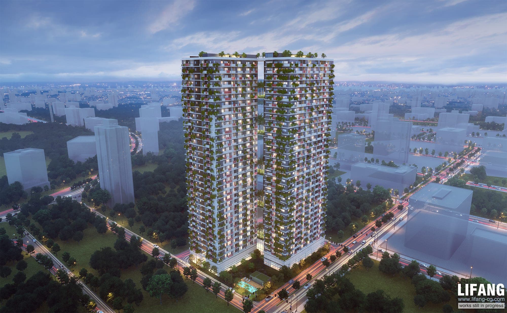 Nila Vida — exterior dusk 01