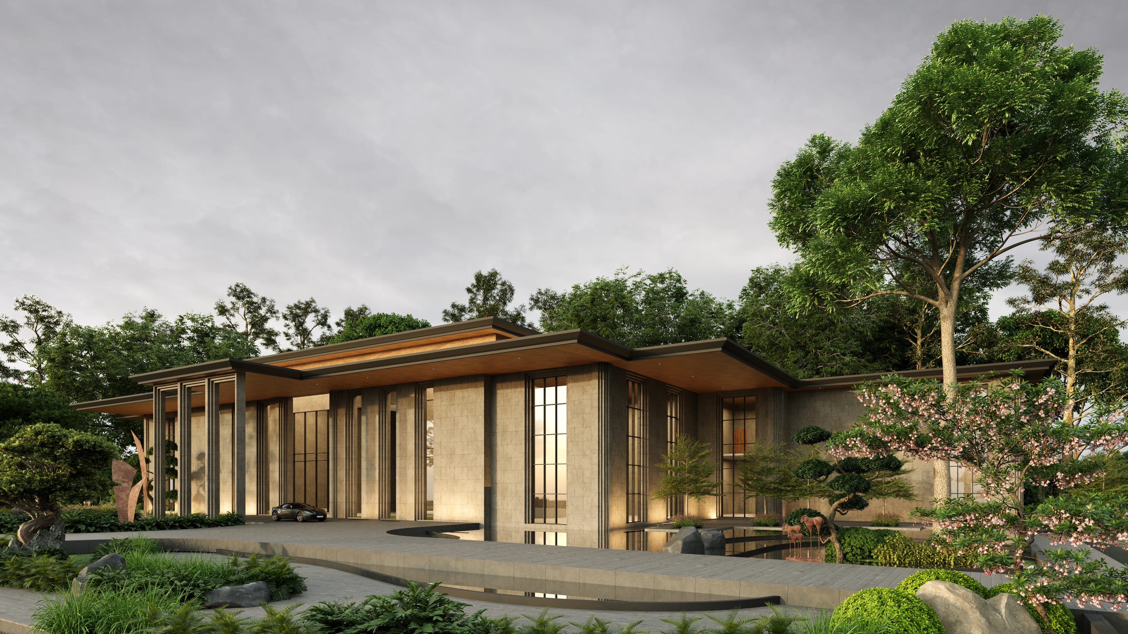 Naiwasha Mansion — exterior dusk 01