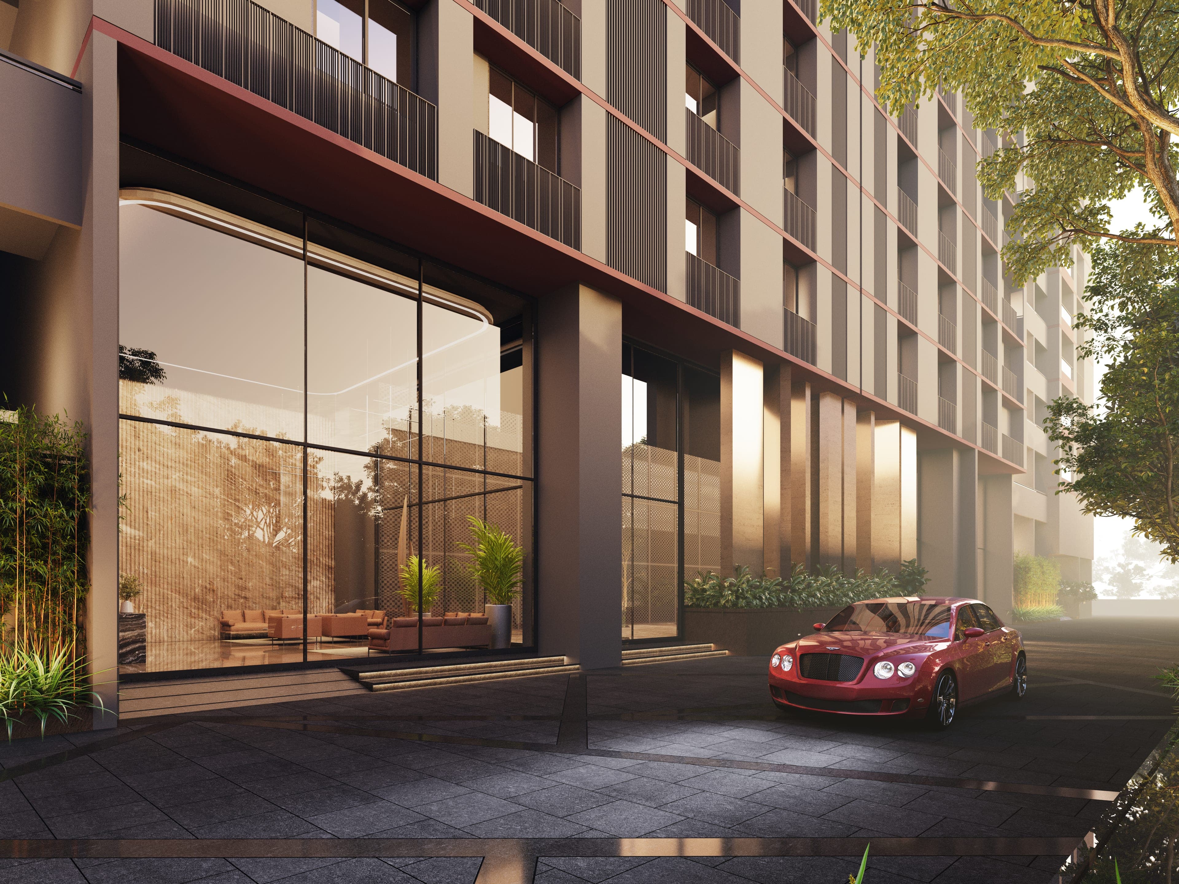 Swarnim Greens — exterior dusk 03